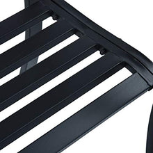 E E-NICES Panchina da Giardino 125 cm Nera in Acciaio