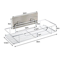 Qianduoduo888 Mensole per Bagno, Mensola per Bagno Ad Angolo per Doccia Caddy in Acciaio Inox A Parete con Adesivo Adesivo in Acciaio Inossidabile Antiruggine Senza Perforazione