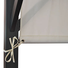 Mendler Gazebo pergola baldacchino apribile Baia Acciaio Poliestere Avorio 3x3m