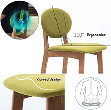 LWW Sgabelli, Set di 2 Dining Chair in legno Sgabello Vintage Rustic Kitchen Bar Sgabelli poggiapiedi cuscino del sedile del contatore Sgabello lino moderna con schienale alto,Beige,SeatHeight65cm