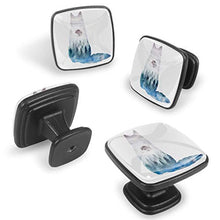 Volpe Pomelli per Porta Set di 4 Pomelli per Mobili Manopole per Cassetti Cucina Armadio Vetro