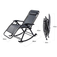 SHUAIIJUAN Sedia per il tempo libero domestico Giardino Rocking Chair pieghevole regolabile Tempo libero reclinabile esterna Sdraio Rocker Poltrona reclinabile con poggiatesta for Pool Side Yard Beach