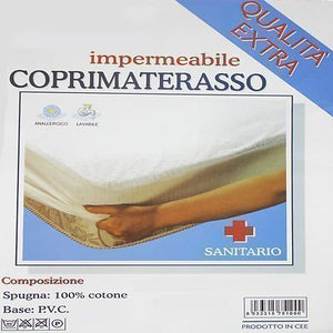 Euroricami Viterbo Traversa coprimaterasso con cerata 1 piazza 1/2 con angoli QUALITA' EXTRA