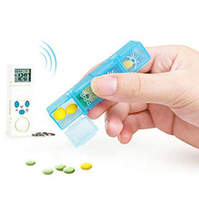 SXLZ Portapillole Organizer Timer Elettronico per Pillole Promemoria Farmaco Automatico con Schermo di Visualizzazione, 28 Scomparti con Sveglie