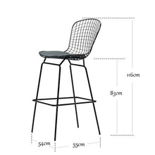 GYPPG Sgabelli Bar Moderni in Metallo con Schienale Sgabello Bar per Cucina Sedia Pranzo in Ferro Altezza Seduta 83 cm Cuscino in Ecopelle Sedia Ufficio