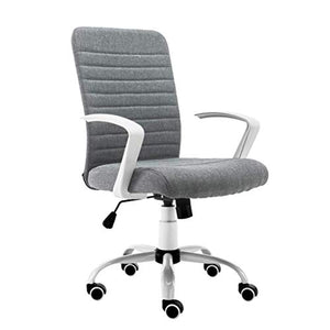 zvcv Sedia da Ufficio ergonomica, Sedia da conferenza Girevole con Schienale Alto e braccioli per postazione di Lavoro da scrivania per Computer, B.