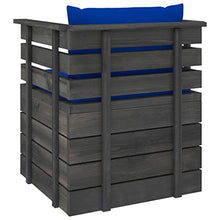 FAMIROSA Set Divani da Giardino su Pallet 5 pz con Cuscini Massello Pino-1825