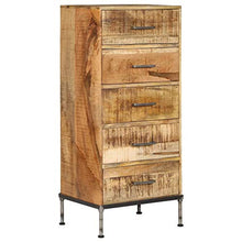 FAMIROSA Cassettiera 45x35x106 cm in Legno Massello di Mango