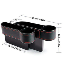 Mavis Laven Scatola portaoggetti Seggiolini Auto multifunzionali Scatola portaoggetti con Cucitura Organizer Accessori Interni automobilistici [conducente Nero](Main Driver)