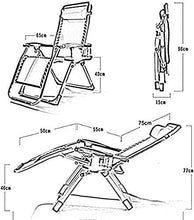 Lettino prendisole Zero Gravity, Sedie da campeggio reclinabili Lettini da giardino Sedia pieghevole Poltrona estiva, poltrona portatile, sdraio regolabili, batuffolo di cotone rimovibile (colore: ner