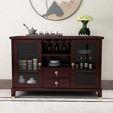 LULUVicky in Piedi Bagagli Petto Credenza Credenza Governo di immagazzinaggio Governo Petto 2 Door Cassetto Bassa Credenza (Color : Brown, Size : 120x40x87cm)