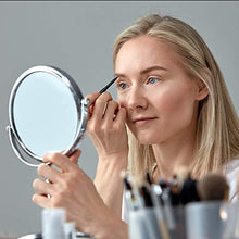 ATUIO - Specchio per Il Trucco, Specchio per Il Trucco Rotondo, Perfetto per Comò o Mobile da Bagno, Specchio da Scrivania con Rotazione di 360 °