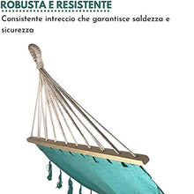 Luxurygarden Amaca da Giardino per Esterno, Moderna Design Macrame, Verde Acqua in Cotone e Poliestere | 200x100h