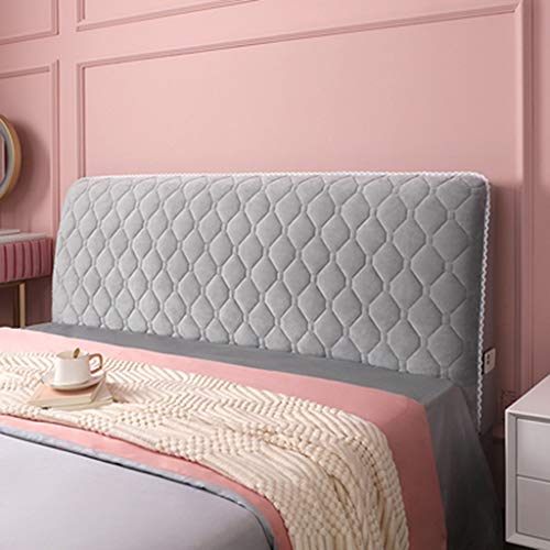 Copri Testata Letto Imbottita Elastica, Coperchio Versione AggiornataIn Testate Decorazione Copertina Antipolvere, per Testiera Twin Queen King (Color : Grey, Size : 160cm)