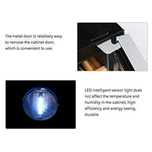 Humidor Mensola per Sigari Elettronico Temperatura Costante E umidità Casa Mini Armadio per Sigari Idratante Compatto Temperatura Costante Intelligente, 25L, Porta in Vetro Temperato