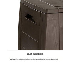 CRZJ Box da 73 galloni Medio - Contenitore di stoccaggio Interno/Esterno in Resina Leggera, Box da Giardino per Attrezzi da Giardino
