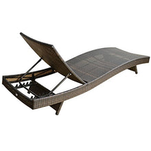 Outsunny Sedia a Sdraio Lettino Prendisole Portata 180 kg da Giardino Spiaggia Alluminio Polyrattan 200 x 71 x 89cm Marrone