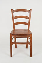 Tommychairs - Set 2 sedie modello Venice per cucina bar e sala da pranzo, robusta struttura in legno di faggio color ciliegio e seduta in legno