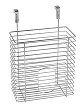 WENKO Cesto portasacchetti sopra anta - per sacchetti o calze, Metallo cromato, 20 x 30 x 12 cm, Argento lucido