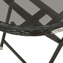 Tidyard Set da Bistrot con Cuscini,Tavolo Sedie da Giardino in Polyrattan,Set Mobili da Giardino,Composto da 2 poltrone + 1 tavolino, Polipropilene Anti-UV,per Giardino,Terrazza e Balcone