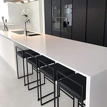 GYPPG Sedia Elegant Home Dcor Altezza del bancone Sgabelli Bar Sedie, Cucina Colazione Sgabello Bar Poggiapiedi Schienale, Sedile Quadrato in Velluto Imbottito e Gambe in Meta
