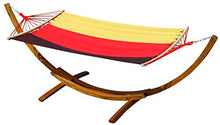 SAS AS-S 320cm Amaca XL Deluxe Nobile con Cornice in Legno larice Bandiera Tedesca