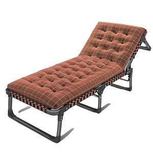 tayer Lettino Prendisole Sdraio Pieghevole con Cuscino,Lettino Pieghevole in Alluminio, per Giardino Patio Esterno sedie a sedie a Sdraio reclinabile Caricamento Fino a 200 kg (Marrone)