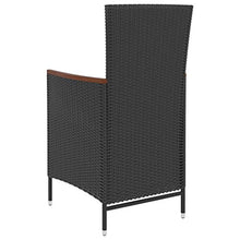 vidaXL Set da Pranzo da Giardino 5 pz con Cuscini in Polyrattan Nero