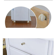 ChengLao - Comodino Comodino Comodino in Legno massello Bianco Armadietti a rotelle universali con cassetto Armadietto di Sicurezza