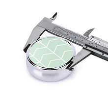 Chevron Mint Northern Lights - Contenitore rotondo per pillole a 3 scomparti, in metallo, per medicina e vitamina