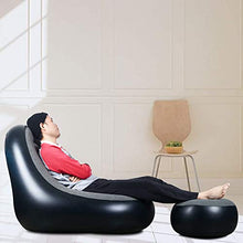 Poltrona Relax Gonfiabile con Poggia Piedi, WEYFLY Sofa Set Divano, Comoda e Resistente, 100 x 35 x 90 cm