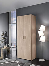 InHouse srls Armadio in Legno, 2 Ante, Color Olmo Frida, Mis. H 211 x L 82,6 x P 53,3