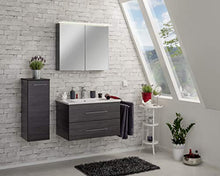 Fackelmann - Armadietto da bagno B.PERFEKT/con sistema di chiusura Soft-Close/Dimensioni (L x A x P): ca. 30 x 81 x 32 cm/Armadio di alta qualità per il bagno/corpo: nero/larghezza: 30 cm