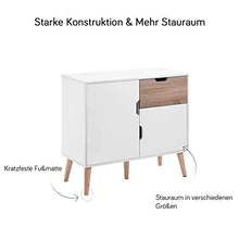 WGYDREAM Comodino Credenza con 1 Cassetto E 2 Porte Cassettiera da Comodino con Gambe in Legno Organizer Storage Unit, 89 * 39 * 82.5cm