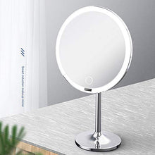 Specchio per Trucco a LED con Lampada, Specchio per Trucco con Luce, dimmer Continuo, Ricarica USB, sensore Viso Intelligente, Rotazione di 360 °