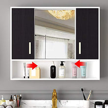 Armadietti a specchio per Bagno Specchio per Trucco Specchio con ripiano Armadio per lavabo Armadio per medicinali a Parete (Color : Bianca, Size : 70 * 14 * 80cm)