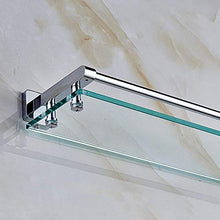 HYYDP Parete Porta Salviette Cremagliera da Bagno in Rame temperato più Spesso in Vetro temperato e cremagliera da Tavolo per Bagno in Ottone con Decorazione Domestica (40 cm)