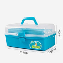 ZSH Medicina di Sicurezza, 3 Strati Portatile Multifunzionale Medicina Box First Aid Box Storage Box for Home Office 33.5 × 18 × 16 Centimetri