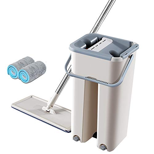 SSAYY Spray Mop Mop per Pulizia Magica Mop per Pulizia A Mano Libera Mop in Microfibra con Secchio Mocio A Spruzzo Piatto Spremiagrumi Cucina A Casa Pulita