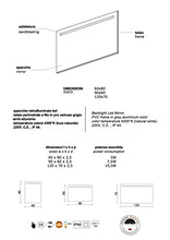 Kiamami Valentina SPECCHIO CON FASCIA A LED SUPERIORE RETROILLUMINATO 120X70 CM
