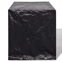 Lechnical Pratico Set di 2 Fodere per mobili da Giardino, Fodera per mobili da Giardino in polietilene Nero, Set 2 Pezzi 116 x 100 x 120 cm (Lunghezza x Larghezza x Altezza) -con 8 Fori