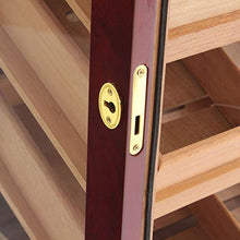 Humidars Cigar Humidor - High-end in legno Cigar Humidor Cedar 3 Vassoi di visualizzazione foderato di dialogo ciga Desktop Gabinetto vetro temperato portasigari W igrometro mantenerlo fresco .Scatola