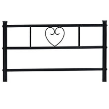 DORAFAIR Letto Singolo Moderni Letto di Metallo Frame Stabile 90x190cm,Cuore Nero
