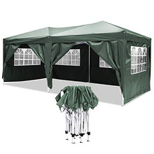 YUEBO Gazebo 6x3 Impermeabile Gazebo Pieghevole Professionale Gazebo Impermeabile con pareti Tenda Gazebo Campeggio Tendone per Feste, Verde