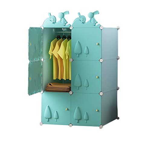 Guardaroba Bambini Semplice Panno di plastica Assemblea Armadio Economico Semplice Letto Moderna Armadio XINYALAMP (Color : A)