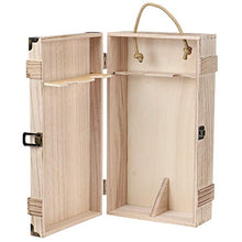 Portabottiglie per Vino, Scatola per Vino Rosso, Portatile 2 Bottiglie retrò Vintage per Ufficio casa