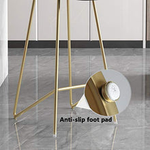 Sgabello da Bar in Metallo per Uso Domestico Sgabello Alto, Sgabello da Bar in Ferro in Stile Nordico con Cuscino in Spugna, con Cuscino Antiscivolo e Installazione Semplice Arancione, Nero