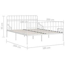 SKM Giroletto con Doghe Bianco in Metallo 180x200 cm (27.9kg)