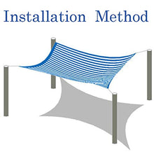 CYY Blu e Bianca Banda 85% Telo Ombra con Occhielli,10x13ft/3x4m Esterni Rete Ombreggiante Antivento Rete,per Balcone Cortile Recinzione