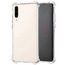 Robinsoni Cover Compatibile con Huawei P30 Clear Silicone Transparent Cover Airbag a Quattro Angoli AntiGraffio Antiurto Protactive Cover Ultra Sottile Morbido Bumper Resistente Case Argento